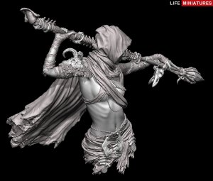 画像19: ライフミニチュア[LM-FUB009]1/12 胸像 ネクロマンサー「ザライヤ」(バストモデル) (19)