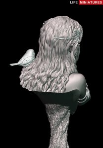 画像6: ライフミニチュア[LM-FUB010]1/10 胸像 森のヒーラー「エイヴァリン」(バストモデル) (6)