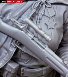 画像12: ライフミニチュア[LM-B024]1/10 WWII 露/ソ 胸像 ソビエト赤軍女性スナイパー(世界限定300個） (12)