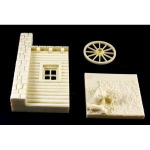 画像3: MacOne Models[MAC54001]1/32 フィギュアベース 丸木小屋付き (3)