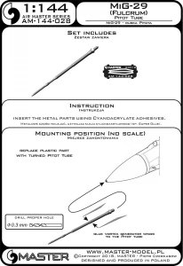 画像3: MASTER[AM-144-028]MiG-29 (Fulcrum) - Pitot Tube (3)
