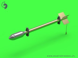 画像2: MASTER[AM-24-011]1/24 WWII イギリス RP-3 3インチ(76.2mm)ロケット弾 60ポンドSAP弾頭 初期型Mk.Iランチャー付(8発入) (2)