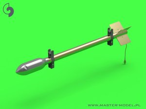 画像2: MASTER[AM-24-012]1/24 WWII イギリス RP-3 3インチ(76.2mm)ロケット弾 60ポンドSAP弾頭 後期型Mk.IIIランチャー付(8発入) (2)