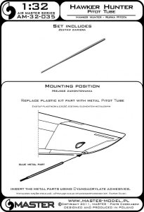 画像4: MASTER[AM-32-035]1/32 現用 イギリス ホーカー ハンター用 ピトー管 (4)