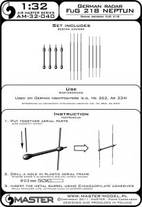 画像4: MASTER[AM-32-040]1/32 WWII ドイツ FuG 218ネプツーン レーダーアンテナ(Me262/Ar234など夜間戦闘機用) (4)