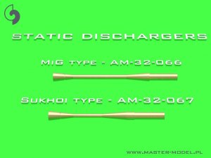 画像3: MASTER[AM-32-066]1/32 現用 ソビエト/ロシア ミグ戦闘機用 放電索(14個入) (3)