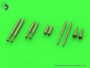 画像1: MASTER[AM-32-080]1/32 WWII アメリカ F6Fヘルキャット 夜間戦闘機兵装(ブローニング.50口径(12.7mm)銃身/20mm砲身 消炎器付) (1)