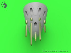 画像3: MASTER[AM-32-087]1/32 WWII アメリカ P-38ライトニング用後期兵装セット 放熱口なしブローニング.50口径(12.7mm)機銃身&後期型20mm機関砲砲口 (3)