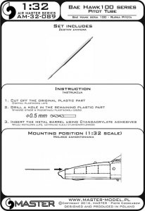 画像3: MASTER[AM-32-089]1/32 現用 イギリス BAEシステムズ ホーク100シリーズ用 ピトー管 (3)