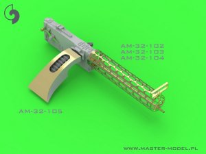 画像2: MASTER[AM-32-105]1/32 WWI ドイツ フォッカーE.II/E.III(初期型)用 シュパンダウLMG 08機関銃給弾筒&弾薬ベルト(ウィングナットウィング用) (2)