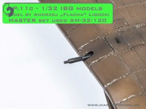 画像4: MASTER[AM-32-120]1/32 WWII ポーランド PZL P.11c用 ディテールセット(IBG用 wz.33機銃身/照準器/ベンチュリー管) (4)