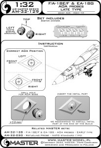 画像4: MASTER[AM-32-129]1/32 現用 アメリカ F/A-18E/Fスーパーホーネット&EA-18Gグラウラー用 AOAプローブ(後期タイプ) (4)
