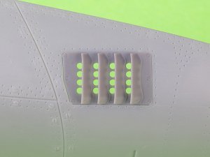 画像2: MASTER[AM-32-138]1/32 WWII アメリカ P-51ムスタング キャブレターエアフィルターカバー RAFルーバータイプ バージョンB(タミヤ用) (2)