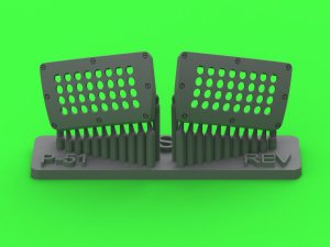 画像1: MASTER[AM-32-139]1/32 WWII アメリカ P-51ムスタング キャブレターエアフィルターカバー 標準穴開きタイプ(レベル用) (1)