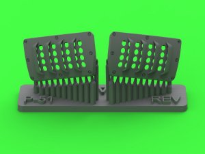 画像1: MASTER[AM-32-140]1/32 WWII アメリカ P-51ムスタング キャブレターエアフィルターカバー RAFルーバータイプ バージョンA(レベル用) (1)