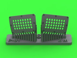 画像1: MASTER[AM-32-142]1/32 WWII アメリカ P-51ムスタング キャブレターエアフィルターカバー 標準穴開きタイプ(造形村用) (1)