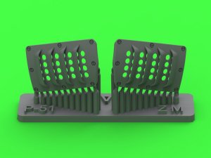 画像1: MASTER[AM-32-143]1/32 WWII アメリカ P-51ムスタング キャブレターエアフィルターカバー RAFルーバータイプ バージョンA(造形村用) (1)