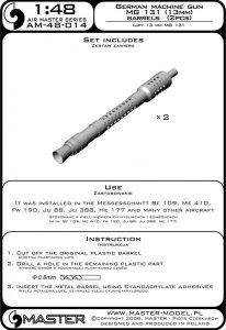 画像4: MASTER[AM-48-014]German aircraft machine gun MG 131 (13mm) barrels  (2pcs) (4)