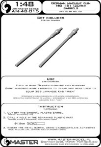 画像6: MASTER[AM-48-015]German aircraft machine gun MG 151 (20mm) barrels  (2pcs) (6)