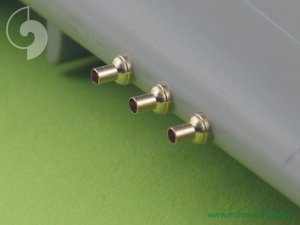 画像2: MASTER[AM-48-025]P-40 E - N fairings with blast tubes for .50cal Browning (6pcs) (2)