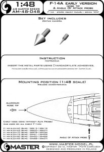 画像3: MASTER[AM-48-048]F-14 A  early version - nose tip & Angle Of Attack probe (3)