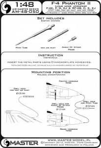 画像4: MASTER[AM-48-050]F-4 Phantom II (long nose versions) - F-4E, F, G, EJ and recce variants RF-4B, C, E, EJ (4)