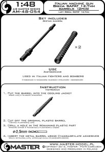 画像5: MASTER[AM-48-054]Italian machine gun  Breda SAFAT 12,7mm barrels (2pcs) (5)