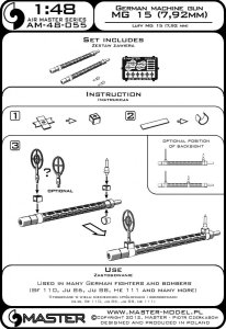 画像6: MASTER[AM-48-055]German aircraft machine gun MG 15 - turned barrels and etched sights (2pcs) (6)