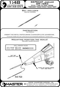 画像5: MASTER[AM-48-057]SEPECAT Jaguar GR1/GR3 Pitot Tube & Angle Of Attack probe (5)