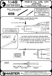 画像3: MASTER[AM-48-065]MiG-21 U, US, UM (Mongol) - Pitot Tube (3)
