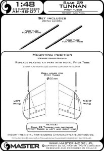 画像5: MASTER[AM-48-071]SAAB 29 Tunnan - Pitot Tubes (5)