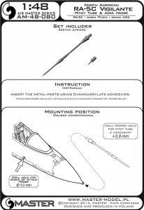 画像3: MASTER[AM-48-080]North American RA-5C - Vigilante - Pitot Tube & Angle Of Attack probe (3)