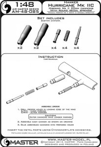 画像3: MASTER[AM-48-085]Hawker Hurricane Mk IIC - Hispano Mk II 20mm cannons (with round recoil springs) (3)