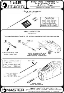 画像3: MASTER[AM-48-092]MiG-19S (Farmer C) - gun barrels set, & Pitot Tube (3)