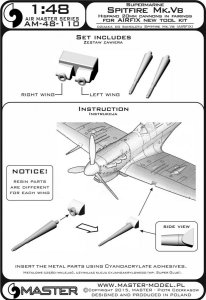 画像4: MASTER[AM-48-110]Supermarine Spitfire Mk.Vb - Hispano 20mm cannons in fairings with resin fitting (fit to Airfix new tool kit) (4)