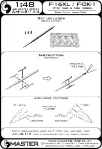 画像6: MASTER[AM-48-144]F-16XL / F-CK-1 prototype - Pitot Tube & Angle Of Attack probes (6)
