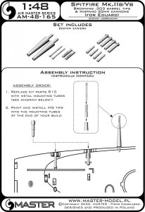 画像5: MASTER[AM-48-165]Spitfire Mk.IIb/Vb - Hispano 20mm cannons in fairings (for Eduard) (5)