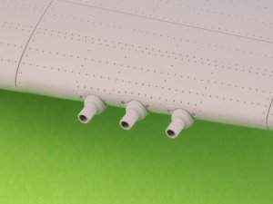 画像5: MASTER[AM-48-180]1/48 WWII アメリカ カーチスP-40Eウォーホーク ディテールセット 照準器/ブローニング.50(12.7mm)機銃口/ピトー管(エデュアルド用) (5)