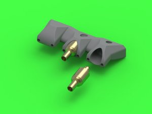 画像3: MASTER[AM-48-181]1/48 WWII アメリカ カーチスP-40L/N初期型 4銃バージョン ブローニング.50機銃口×4/アダプター/照準器/ピトー管セット(エデュアルド用) (3)