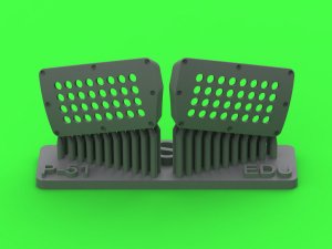 画像1: MASTER[AM-48-186]1/48 WWII アメリカ P-51ムスタング キャブレターエアフィルターカバー 標準穴開きタイプ(エデュアルド用) (1)