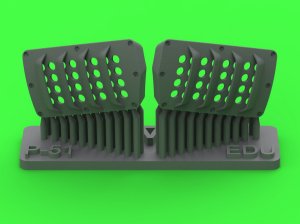 画像1: MASTER[AM-48-187]1/48 WWII アメリカ P-51ムスタング キャブレターエアフィルターカバー RAFルーバータイプ バージョンA(エデュアルド用) (1)