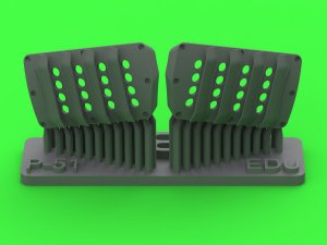 画像1: MASTER[AM-48-188]1/48 WWII アメリカ P-51ムスタング キャブレターエアフィルターカバー RAFルーバータイプ バージョンB(エデュアルド用) (1)