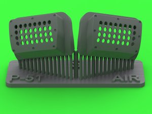 画像1: MASTER[AM-48-189]1/48 WWII アメリカ P-51ムスタング キャブレターエアフィルターカバー 標準穴開きタイプ(エアフィックス用) (1)