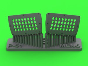 画像1: MASTER[AM-48-192]1/48 WWII アメリカ P-51ムスタング キャブレターエアフィルターカバー 標準穴開きタイプ(モンモデル用) (1)