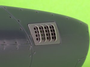 画像3: MASTER[AM-48-193]1/48 WWII アメリカ P-51ムスタング キャブレターエアフィルターカバー RAFルーバータイプ バージョンA(モンモデル用) (3)