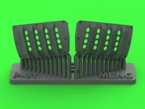 画像1: MASTER[AM-48-194]1/48 WWII アメリカ P-51ムスタング キャブレターエアフィルターカバー RAFルーバータイプ バージョンB(モンモデル用) (1)