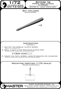 画像3: MASTER[AM-72-003]Supermarine Spitfire Vb - Hispano 20mm cannons in fairings (3)