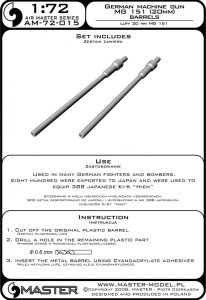 画像4: MASTER[AM-72-015]German aircraft machine gun MG 151 (20mm) barrels (2pcs) (4)