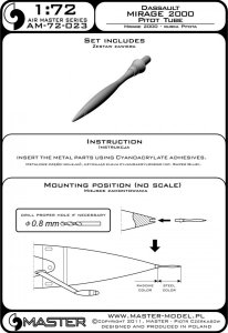 画像4: MASTER[AM-72-023]Dassault Mirage 2000 Pitot Tube (4)