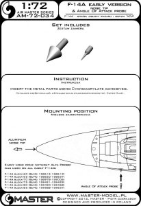 画像5: MASTER[AM-72-034]F-14 A  early version - nose tip & Angle Of Attack probe (5)